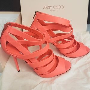 JIMMY CHOO LADY'S 141DAMSEN NEON NAPPA LEATH NEON